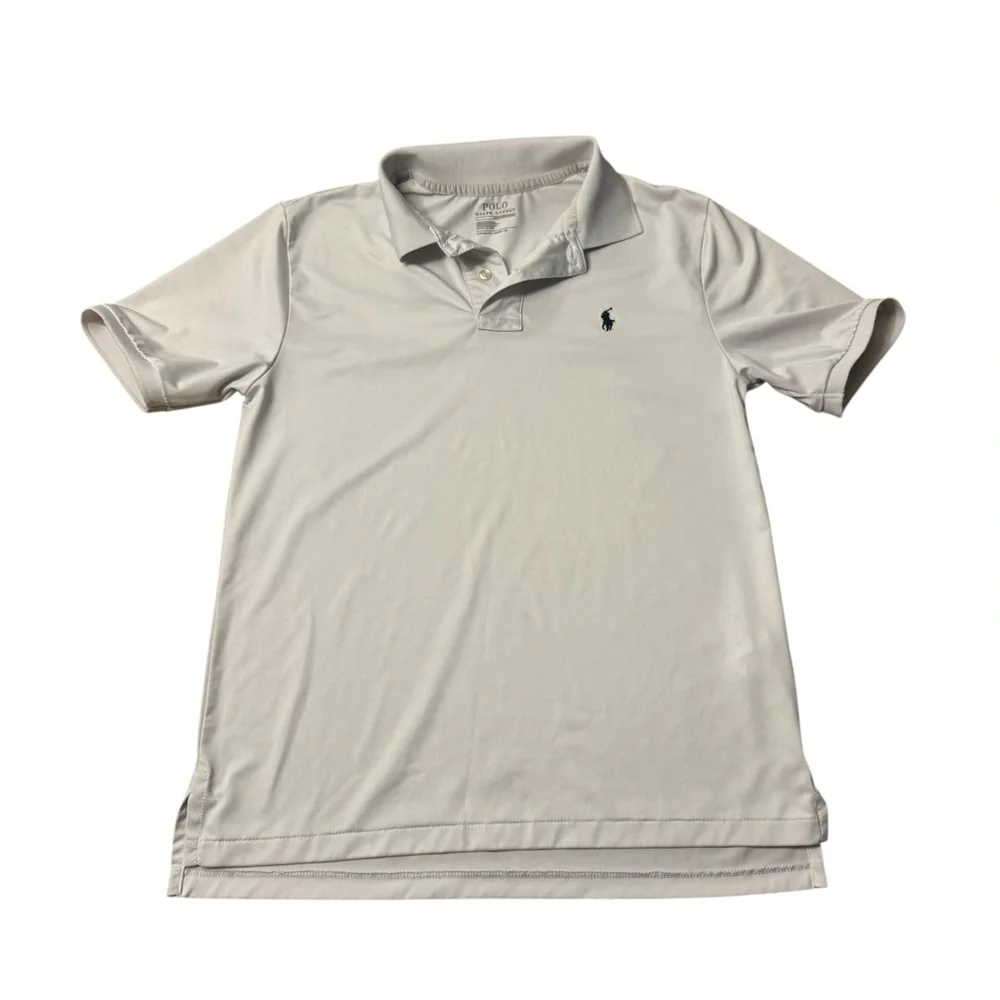 Ralph Lauren | Boys Polo Shirt in White with Black Pony Size Large 14 L/G